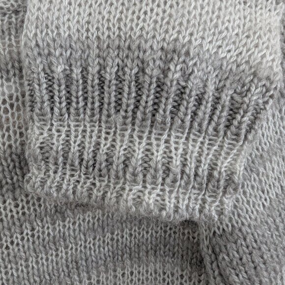 NWT Anthropologie Moth Gray Striped Twin Shadows Turtleneck Sweater - Picture 3 of 5